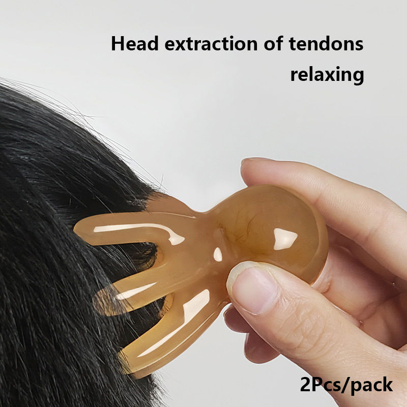 Wellness Spa And Massage - 2개입 레진 문어 모양 빗 두피
