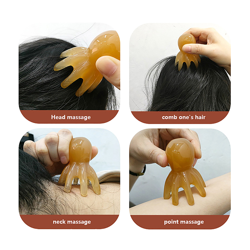 2개입 레진 문어 모양 빗 두피 경락 마사지 도구 (침 - Wellness Spa And Massage 리뷰 및 가격