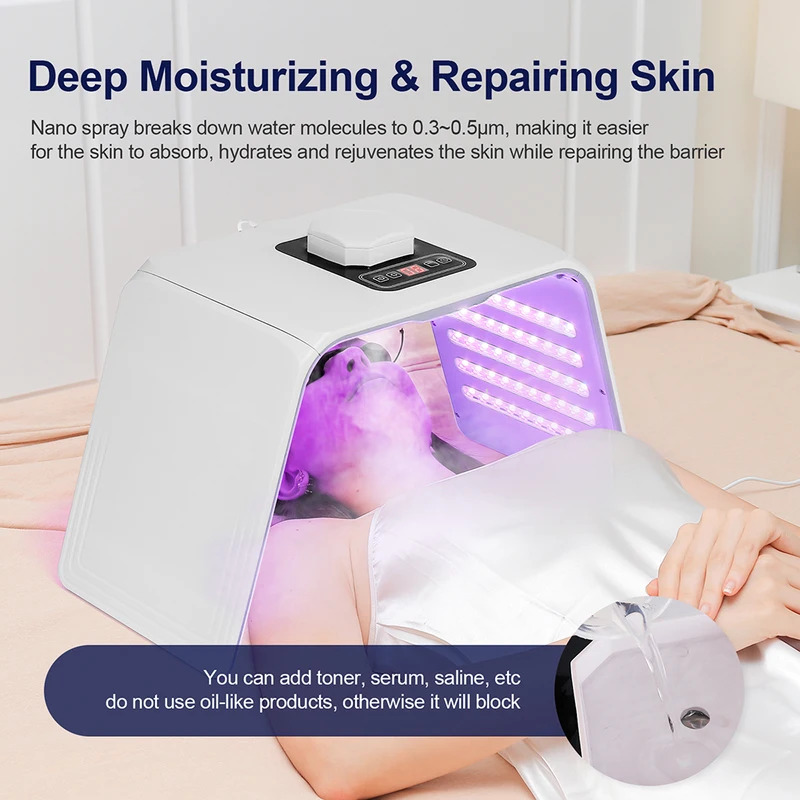 7가지 색상 LED 광자 미용 마스크 피부 보습 나노  - Spa&Wellness Earth City Шелепиха 리뷰 및 가격