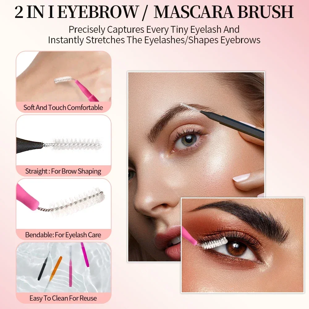 5/10/50PCS 일회용 미니 눈썹 브러쉬 눈썹 라미 - Brow Lamination Kit 리뷰 및 가격